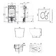 SWISS AQUA TECHNOLOGIES - Pack WC bâti-support autoportant + WC suspendu sans bride Ceramia PixL avec abattant SoftClose + plaque (STCEPXBMT01-U) - vignette
