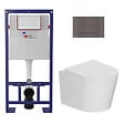 SWISS AQUA TECHNOLOGIES - Pack WC bâti-support autoportant + WC suspendu sans bride Ceramia avec abattant SoftClose + plaque (STCE14WT03-U) - vignette