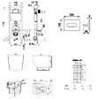 ROCA - Pack WC bâti-support + WC suspendu sans bride Ceramia PixL avec abattant SoftClose + plaque (ROCEPXBMT01-FR) - vignette