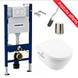 GEBERIT - Geberit + Villeroy & Boch Pack WC Bâti UP100 + WC sans bride Villeroy & Boch Architectura + Plaque blanche + Brosse de toilette OFFERTE - vignette