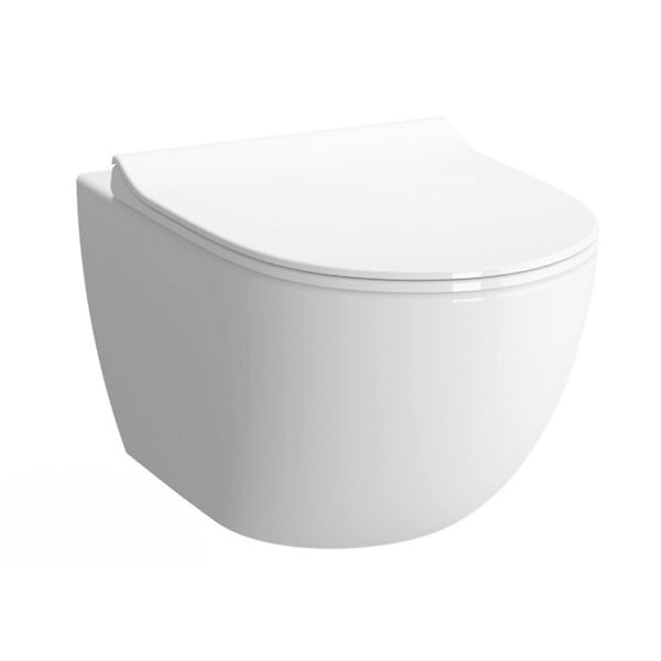 GEBERIT - Pack WC sans bride Infinitio, fixations invisibles + Abattant softclose slim + Bâti support Geberit UP100 + Plaque blanche - large