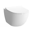 GEBERIT - Pack WC sans bride Infinitio, fixations invisibles + Abattant softclose slim + Bâti support Geberit UP100 + Plaque blanche - vignette