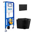 ROCA - Pack WC bâti-support + WC suspendu sans bride Ceramia avec abattant SoftClose + plaque (ROCE14BMT02-FR) - vignette