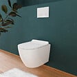 GROHE - Rapid SL Pack WC bâti autoportant + WC suspendu sans bride Ceramia avec abattant SoftClose + plaque blanche (GRRCEPXWR02FR-FS) - vignette