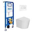 ROCA - Pack WC bâti-support + WC suspendu sans bride Ceramia avec abattant SoftClose + plaque (ROCE14WT01-FR) - vignette