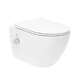 SWISS AQUA TECHNOLOGIES - Fusion WC japonais suspendu sans bride, chasse d'eau Vortex + abattant SoftClose, blanc (SATFUS11BFC) - vignette