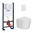 GROHE - Rapid SL pack WC bâti-support autoportant + WC suspendu sans bride Ceramia avec abattant SoftClose + plaque (GRRCE14WT03FR-FS) - vignette