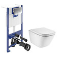 VILLEROY & BOCH - ViConnect Pro S pack WC bâti-support + WC suspendu sans bride Roca avec abattant SoftClose + plaque (VBROGAWR02-FR) - vignette