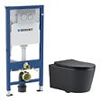 GEBERIT - Duofix pack WC bâti-support + WC suspendu sans bride Swiss Aqua Technologies avec abattant SoftClose + plaque (GEBSTBRBMR01-FR) - vignette
