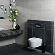 GEBERIT - Duofix pack WC bâti-support + WC suspendu sans bride Swiss Aqua Technologies avec abattant SoftClose + plaque (GEBSTBRWR01-FR) - vignette