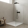 ESSEBAGNO - Molette colonne de douche encastrée mécanique noire mat - vignette