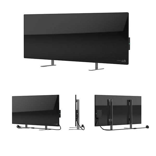 AENO - AENO Radiateur Noir intelligent 700W Premium GH2S - Chauffage infrarouge+convection - large