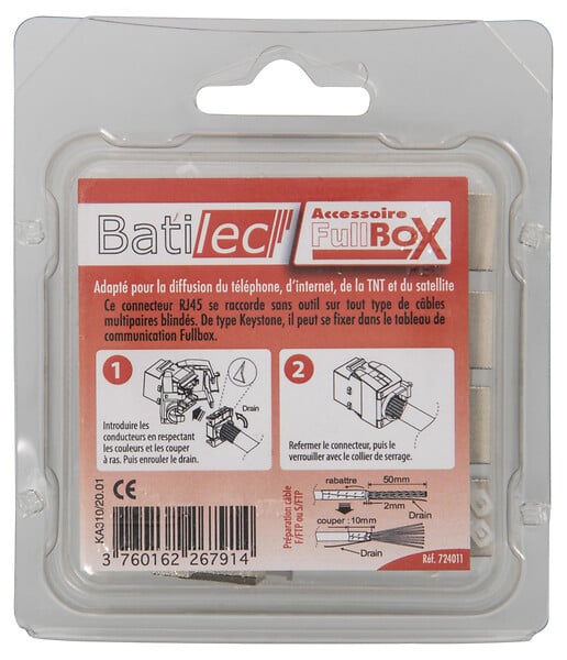 BATILEC - BATILEC BLISTER DE 8 RJ45 CAT 6 BLINDEES GRADE 3 + SAT - large