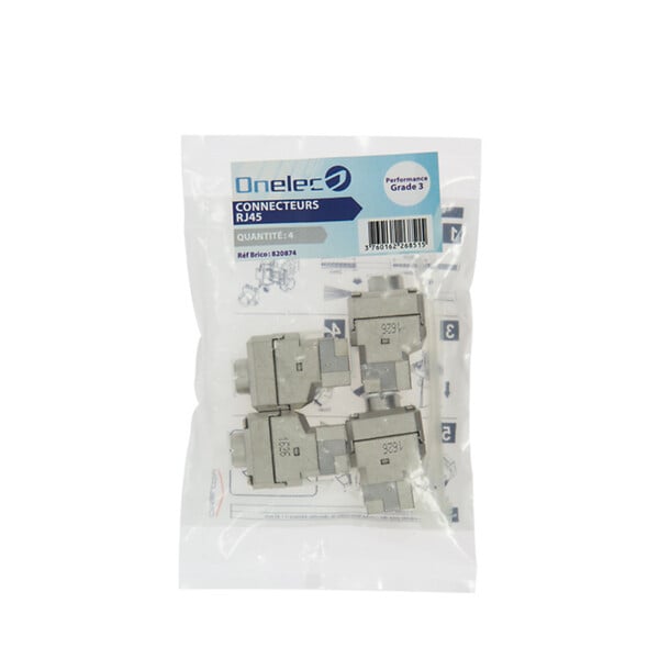 ONELEC - Onelec Sachet de 4 RJ45 Grade 3 Cat. 6a - large