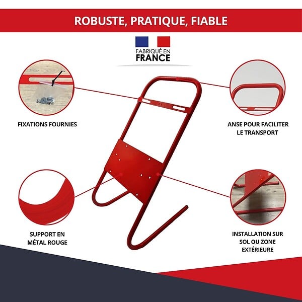 ATOLE - Support pour coffret électrique de chantier – ATOLE – Compatible Monophasé & Triphasé – Socle Métallique 635 x 265 mm - large