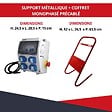 ATOLE - Coffret de Chantier précablé 16A Monophasé avec support en métal - 9 modules – Coffret Électrique, protection différentielle, arrêt d'urgence ATOLE - vignette