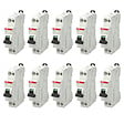 ABB - Lot de 10 disjoncteurs Ph+N raccordement Vis 10A-4,5Ka - Courbe  C-ABB - vignette