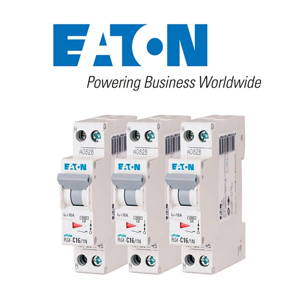 EATON CAPRI - EATON Lot de 3 disjoncteurs 16A Ph+N 45kA 230V courbe C à vis, protection fiable et conforme EN 60898 - large