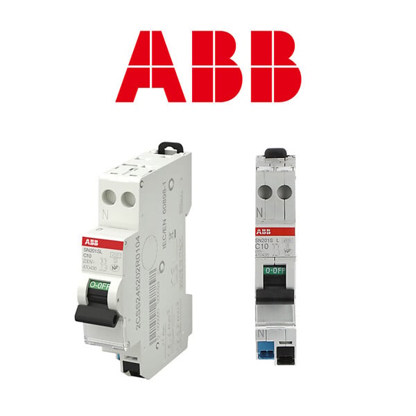 ABB - ABB Lot de 5 disjoncteurs automatiques Ph+N raccordement Rapide 10A-4,5Ka - large