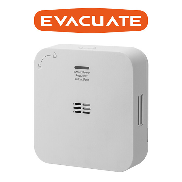 EVACUATE - EVACUATE Détecteur de CO interconnectable - Jusqu'à 40 appareils interconnectables - large