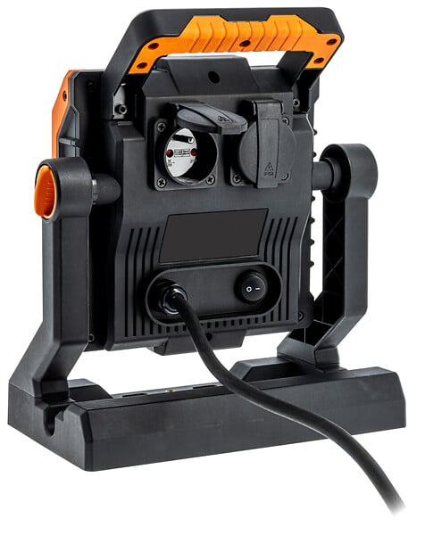 BATILEC - Projecteur de chantier 4000 lm + 2 Prises 2P+T - Câble de 3mètres - IP54 : Puissance, fiabilité et praticité pour vos travaux - large