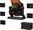 BATILEC - Projecteur de chantier 4000 lm + 5 adaptateurs 18-20V Compatible pour batterie Black & Decker, Bosch, Dewalt, Makita, Metabo, Milwaukee et Stanley - IP65 - vignette
