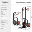 TECTAKE - Diable pliable 200 kg noir - vignette