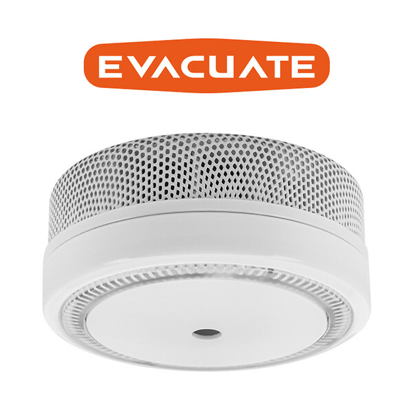 EVACUATE - Lot de 10 détecteurs de fumée NF autonomie 10 ans avec supports magnétiques-EVACUATE - large