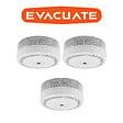 EVACUATE - Lot de 3 détecteurs de fumée NF autonomie 10 ans-EVACUATE - vignette