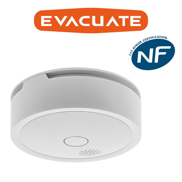 EVACUATE - EVACUATE Détecteur de fumée interconnecté - Jusqu'à 40 appareils interconnectables - large