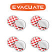 EVACUATE - EVACUATE Lot de 4 fixations aimantées pour détecteur de fumée - vignette