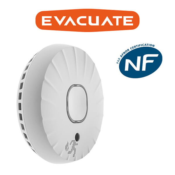 EVACUATE - Détecteur de fumée NF - Autonomie et Garantie 5 ans-EVACUATE - large