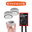 EVACUATE - Pack 2 détecteurs de fumée + 2 supports aimantés + 1 couverture anti-feu-EVACUATE - vignette