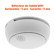 EVACUATE - Détecteur de fumée WIFI via TUYA : Alerte en cas de détection de fumée sur votre smartphone.  Autonomie : 5 ans - Garantie : 3 ans-EVACUATE - vignette