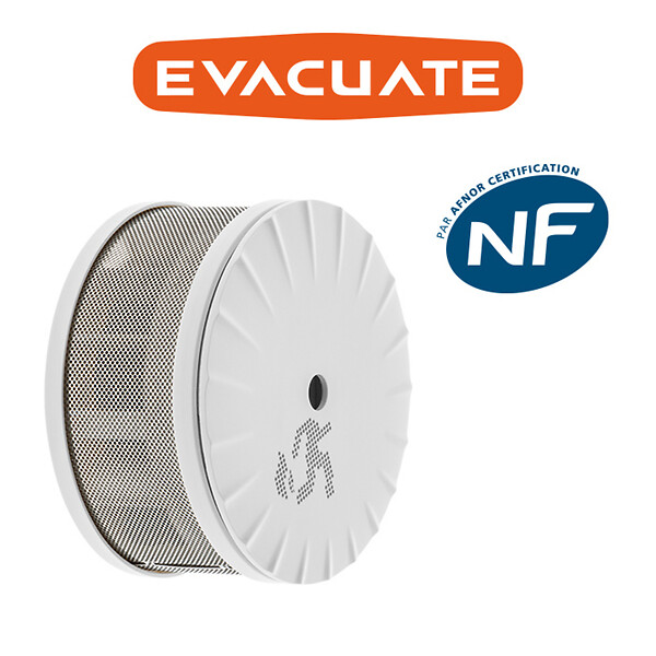 EVACUATE - EVACUATE Détecteur de fumée mini design NF autonomie et garantie 10 ans - large