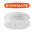 EVACUATE - Lot de 2 détecteurs de fumée NF avec supports aimantés de fixation - vignette