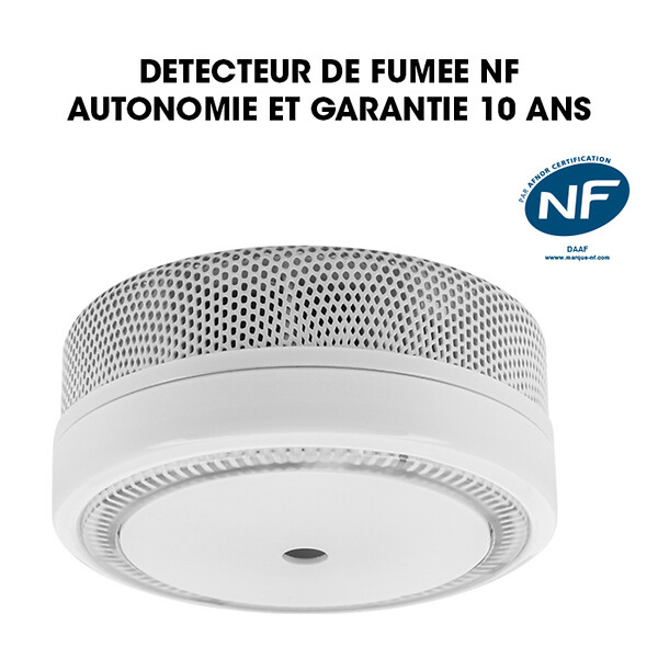 EVACUATE - Détecteur de fumée NF autonomie 10 ans-EVACUATE - large