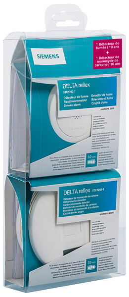SIEMENS - 1 Détecteur de fumée NF 10 ans + 1 détecteur monoxyde de carbone-SIEMENS - large