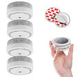EVACUATE - Lot de 4 mini détecteurs de fumée avec supports de fixation aimantés-EVACUATE - vignette