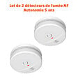 EVACUATE - EVACUATE Lot de 2 détecteurs de fumée NF autonomie 5 ans - vignette