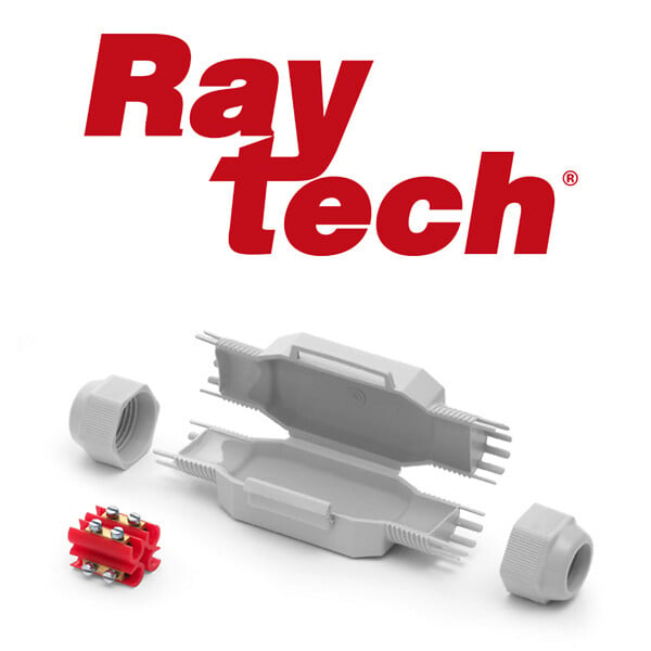 RAYTECH - RAYTECH Boite étanche DINO forme L pour 4 câbles de 4 mm² - large