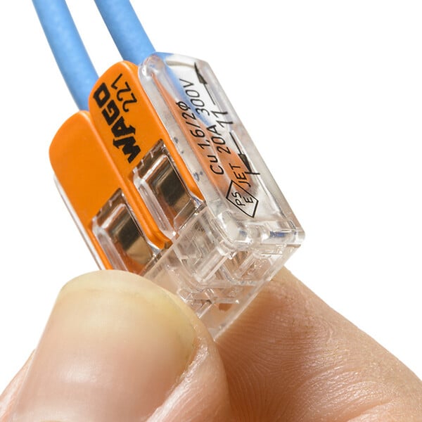 WAGO - WAGO Sachet de 15 bornes S221 2 entrées WAGO de connexion automatique, blister pratique pour installations électriques - large