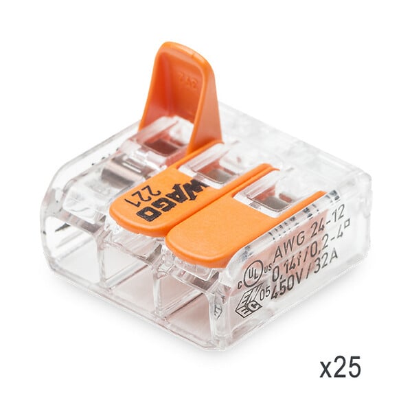 WAGO - Pot de 50 Bornes de Connexion Automatique S221 2,3 et 5 Entrées - large