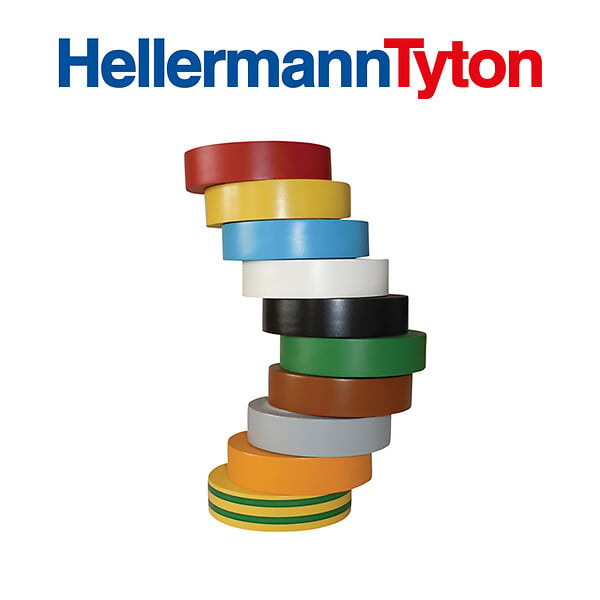 HELLERMANNTYTON - HellermannTyton Lot de 10 rubans isolants électriques HelaTape Flex 15 - Longueur 10m, largeur 15mm - large