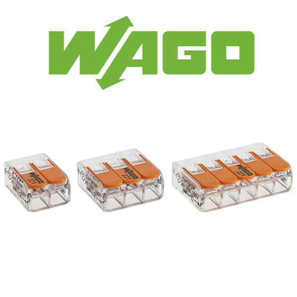 WAGO - Seau de 200 bornes de connexion automatique S221 2,3 et 5 entrées - large