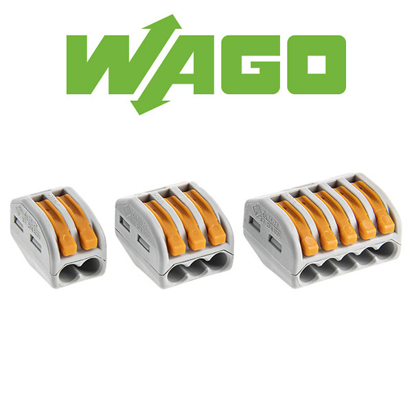 WAGO - Malette de 80 bornes de connexion S222 2, 3, et 5 entrées pour fils souples et rigides - large