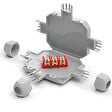 RAYTECH - Boite étanche Bob3 x 2,5 à 4 mm² - Micro-jonction électrique étanche IP68/IP69K avec gel – Connecteur extérieur passante/dérivée - vignette