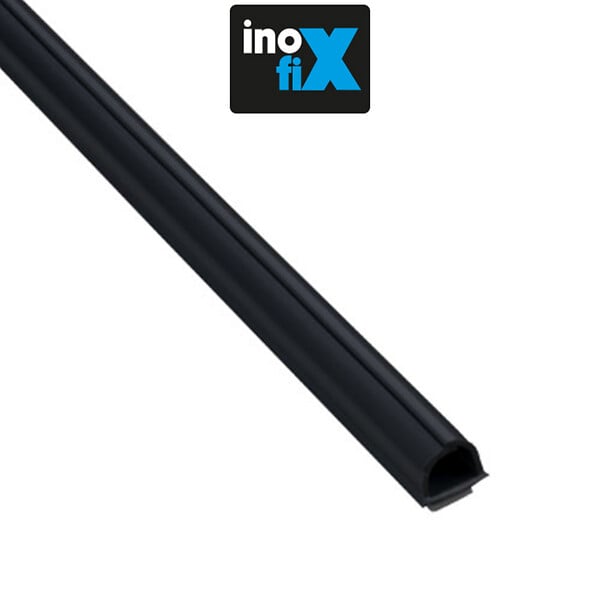 INOFIX - Inofix Cablefix adhésif 8 x 7 mm noir - Lot de 4 gaines adhésives - large