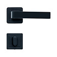 AYR - Lot de 2 poignées CANELA noir mat + 2 rosaces condamnation  noir mat-AYR - vignette