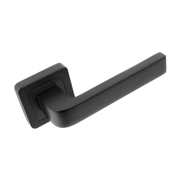 AYR - Lot de 2 poignées CANELA noir mat + 2 rosaces condamnation  noir mat-AYR - large